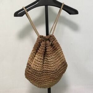 Eco Friendly Boho Chic Corn Husk Drawstring Bag/Purse